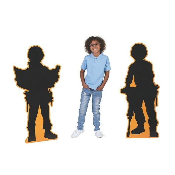 Construction Vbs Silhouette Stand Ups - Party Decor - 2 Pieces