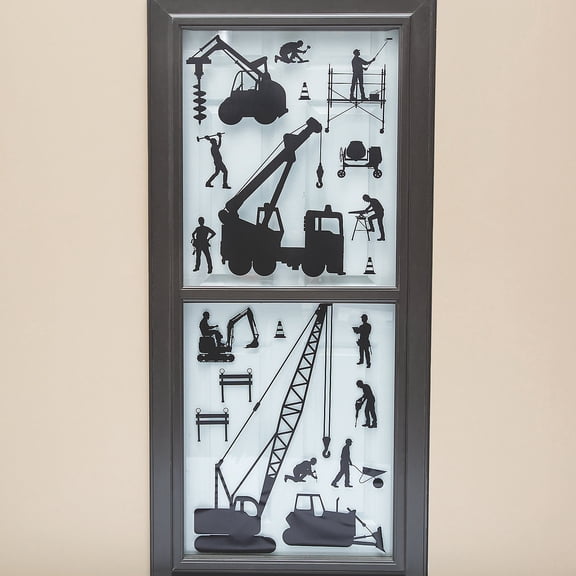 Construction Vbs Window Clings - Party Decor - 2 Pieces