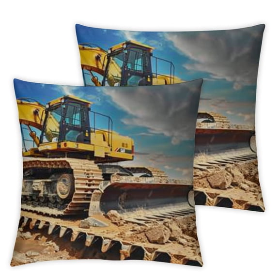 Construction Vehicle Fitted Sheet FullForklift Truck Bedding for Kids Boys Teens Room Decor, Equipment Truck Bed Cover Machinery Car Bed Sheets  Pillowcases