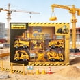 thumbnail image 1 of Construction Vehicle Toy Set with Road Signs and Accessories, 5-Piece Engineering Car Collection for Imaginative Play and Learning, Durable Plastic Vehicle Models for Indoor and Outdoor Use, 1 of 9
