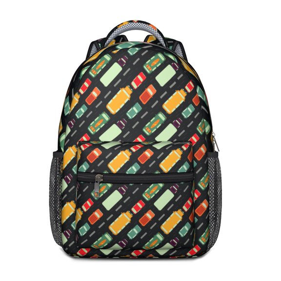 Construction Vehicle Waterproof Backpack - Ergonomic Design with Breathable Straps, Spacious Storage for College Students & Commuters