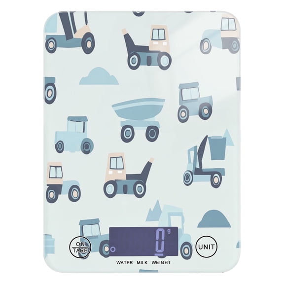 Construction Vehicles Food Scale Digital Kitchen Scale Waterproof Grams Ounces lbs for For Baking and Cooking
