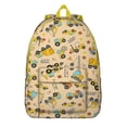 thumbnail image 1 of Construction Vehicles Pattern Backpack for School,Schoolbag with Adjustable Shoulder Straps & Padded Back,15.7"x11.8"x5.5", 1 of 5