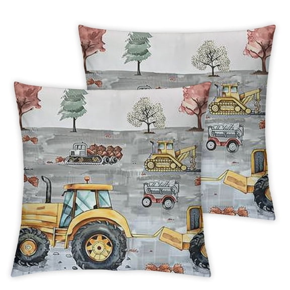 Construction Vehicles Pillowcase