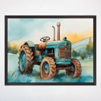 Construction Wall Art For Nursery And Kids Rooms, Tractor Wall Decor, Poster For Kids Room, Tractor, Construction Framed Poster Wall Art, Modern Wall Decor, 8x12 UNFRAMED