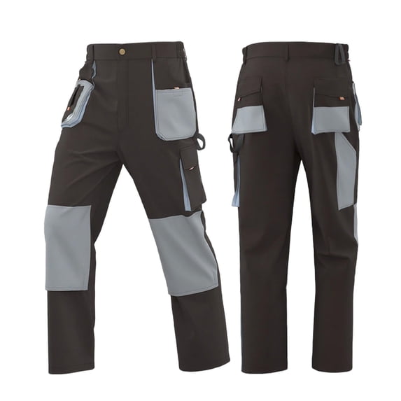 Construction Work Pants For Men Wear-Resistant Patch Work Durable Cargo Pants Multi Pockets Waterproof Workwear