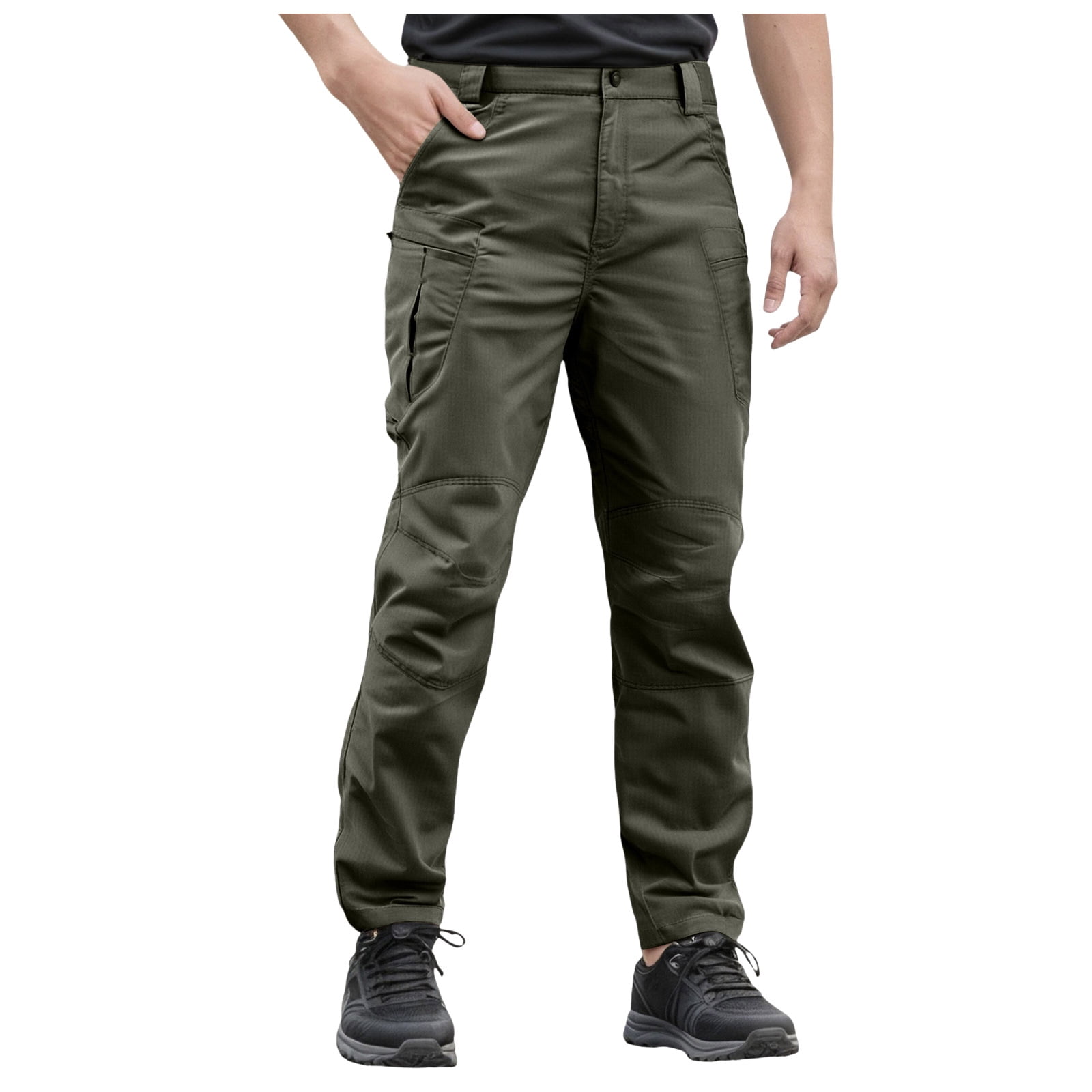 Construction Work Pants For Men Cargo Pants For Men Slim Fit Tactical Cargo Pants for Men Outdoor Waterproof Quick Dry Hiking Pants Baggy Ripstop Work Multi Pocket Overalls Pant