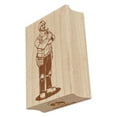 thumbnail image 1 of Construction Worker Builder Man With Hammer Rectangle Rubber Stamp Stamping Scrapbooking Crafting - Small 1.7in, 1 of 7