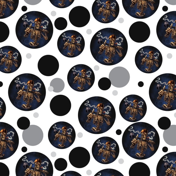 Construction Worker Sledgehammer Smoking Skeleton Premium Gift Wrap Wrapping Paper Roll