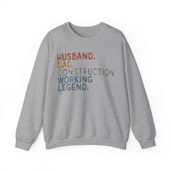 Construction Worker Sweatshirt Gifts Crew Neck Shirt Long Sleeve Unisex