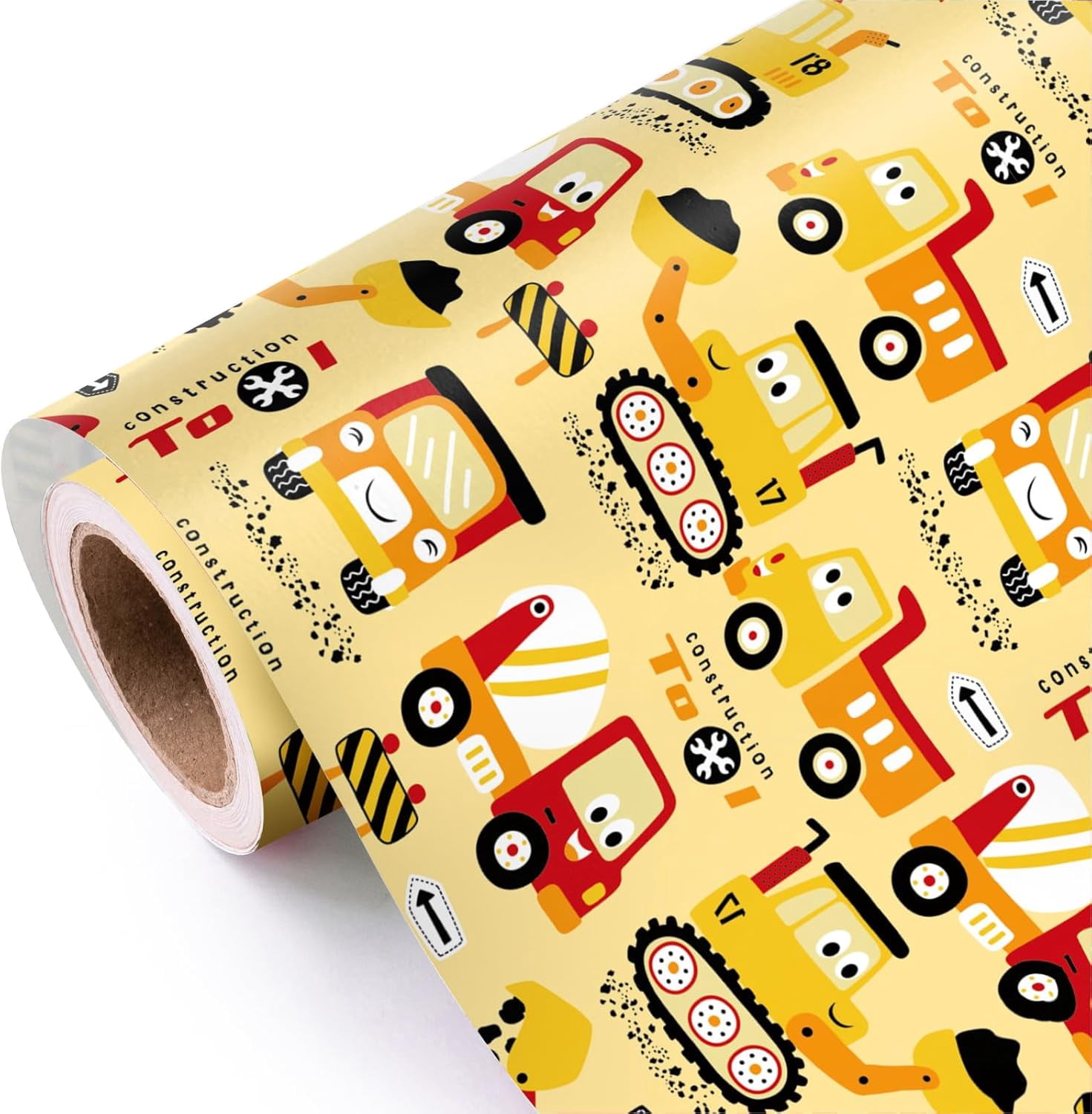 Construction Wrapping Paper Roll - Mini Roll - 17 Inch x 9.8 Feet ...