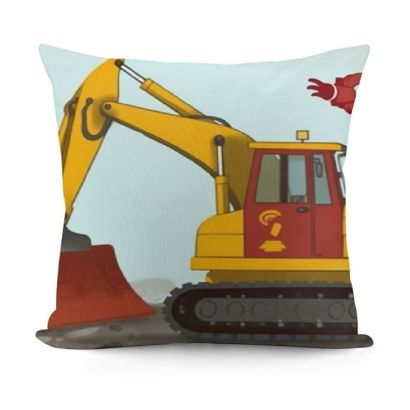 Construction Zone Pack Reversible Pillowcases - Double Sided Pillow Covers, Kids Super Soft Trucks Bedding