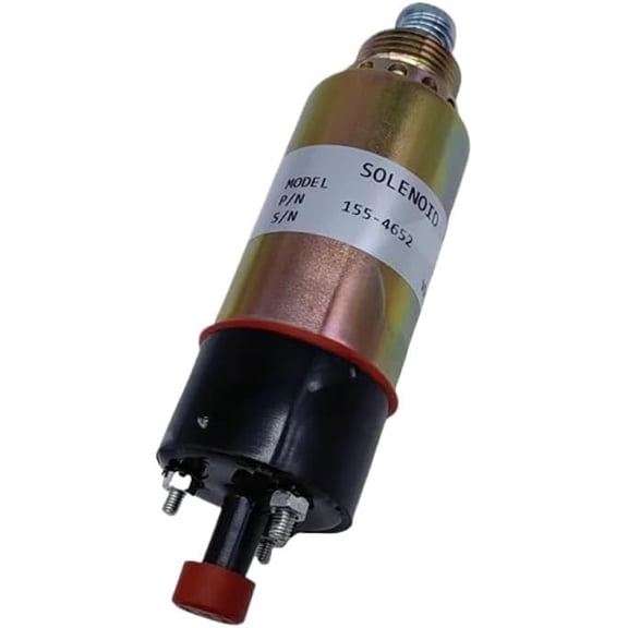 Construction machinery parts Stop Solenoid 897209-1152 Fuel Shutoff Solenoid 24V Compatible with Kobelco SK75-8 Excavator Engine Parts Excavator Parts