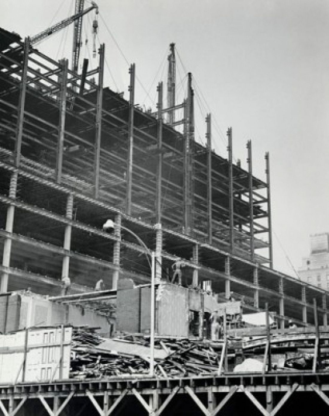 Construction of Time-Life Building New York City New York State USA Canvas Art - (18 x 24)
