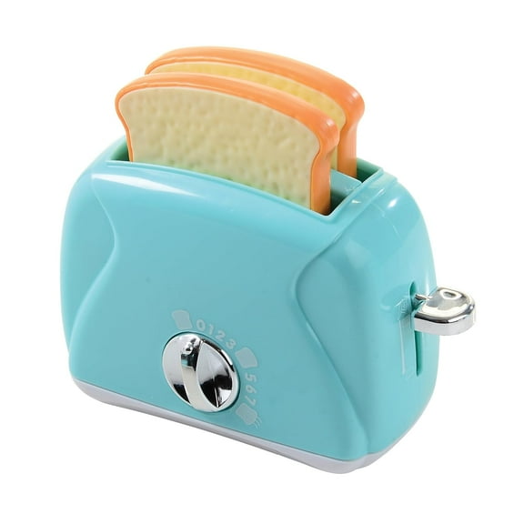 Constructive Playthings Kids Play Toaster with Bread for Imaginative Play, Kitchen Appliances Learning Toy for Children Ages 3+