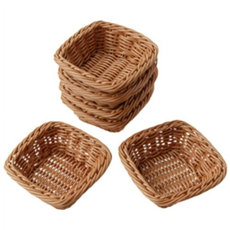 Constructive Playthings Small Square Plastic Woven Baskets Set of