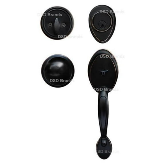 Constructor COMFORT Entry Door Lock Handle Set with Deadbolt Single Cylinder and Knob Oil Rubbed Bronze Finish