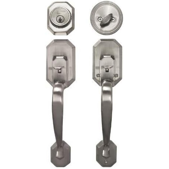 Constructor CON-CER-SN Cerberus Entry Handle Set Door Lock Lever, Satin Nickel