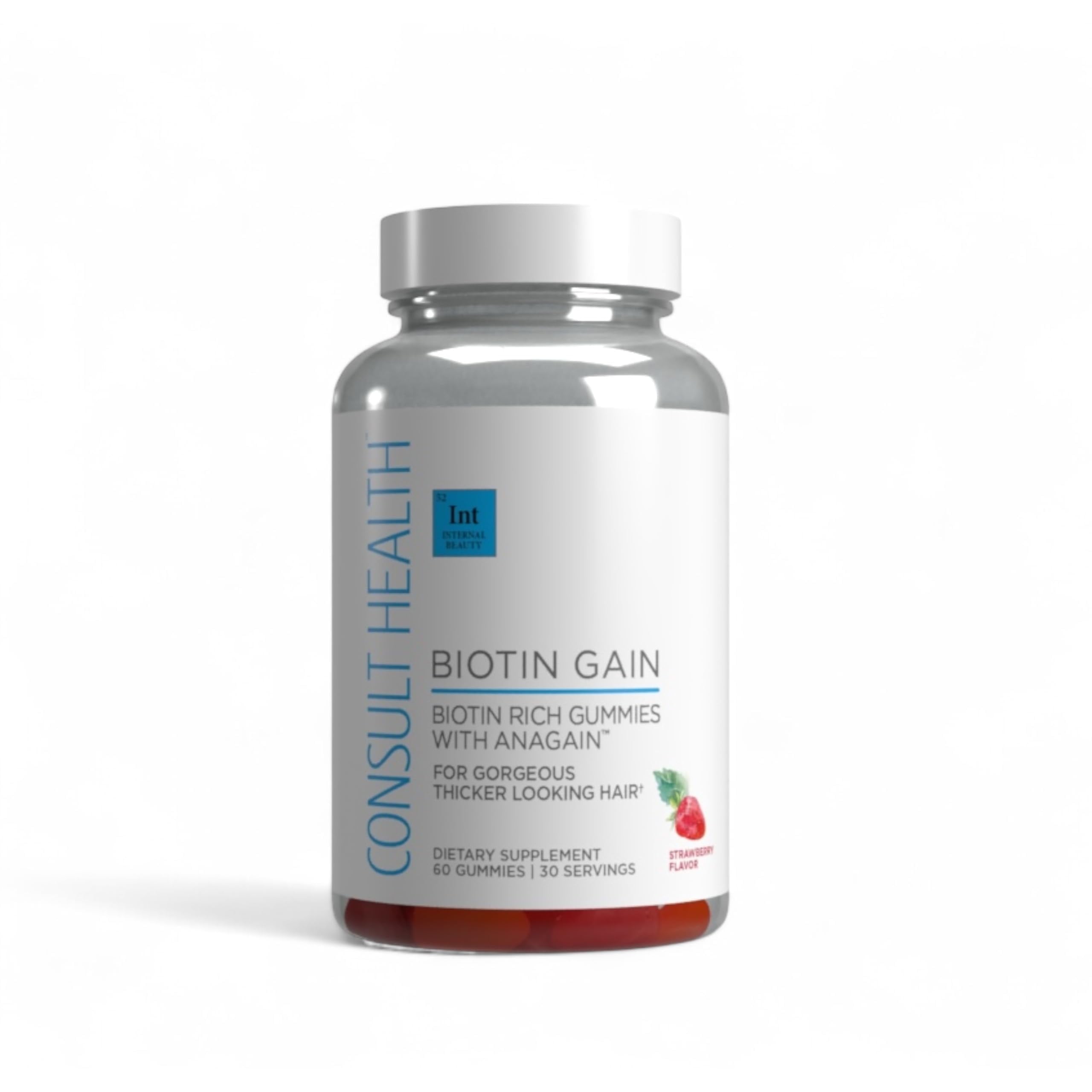 Consult Beaute Biotin GAIN Gummies - Reduce Hair Loss, Clinically Tested - 60 Count