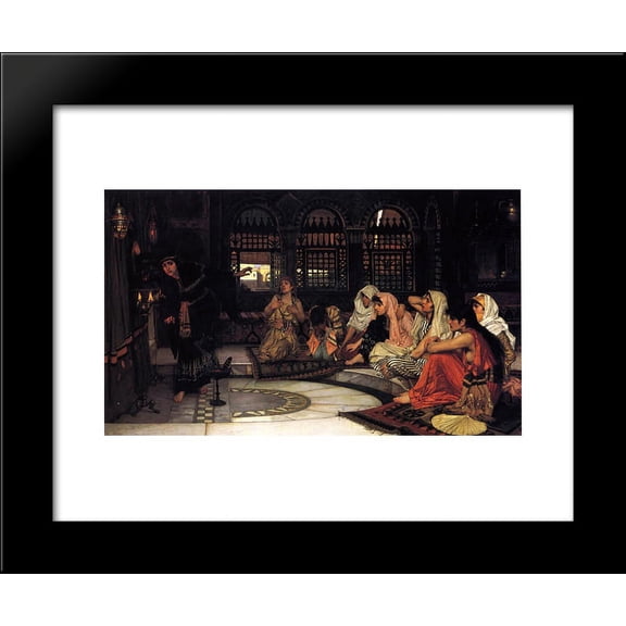 Consulting the Oracle 20x24 Framed Art Print by John William Waterhouse