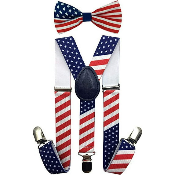 Consumable Depot Kids, Toddlers Suspender and Bow Tie Set, Adjustable Set and Colors for Boys and Girls