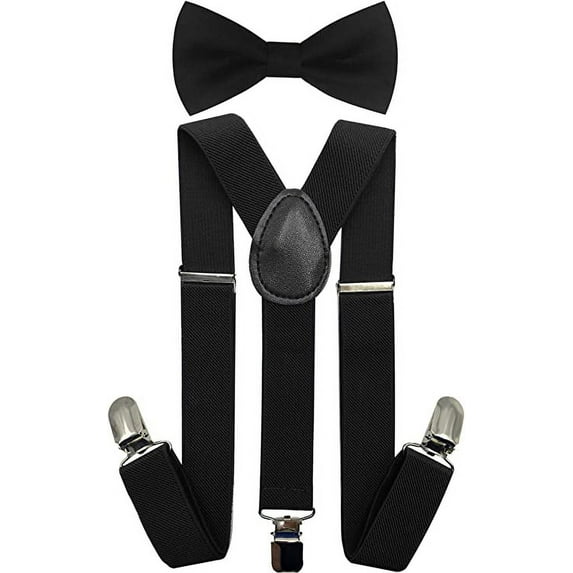 Consumable Depot Kids, Toddlers Suspender and Bow Tie Set, Adjustable Set and Colors for Boys and Girls