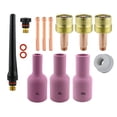 thumbnail image 1 of Consumables Kit for 17-18-26 Series TIG Torches with Large Diameter Gas Lens Set-Up - Long Nozzle - Sizes: 0.040", 1/16" and 3/32" (Model: AK-2-LDGLL), 1 of 6