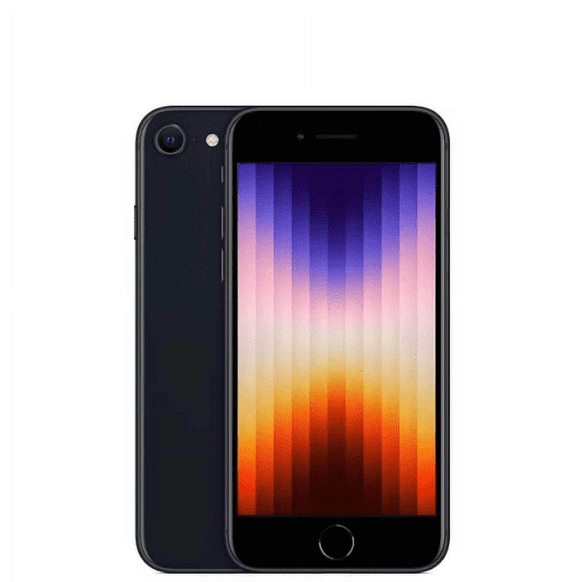 Consumer Cellular Apple iPhone SE 5G (3rd Gen - 2022), 64GB, Black - Smartphone [Locked to Consumer Cellular] - image 1 of 9