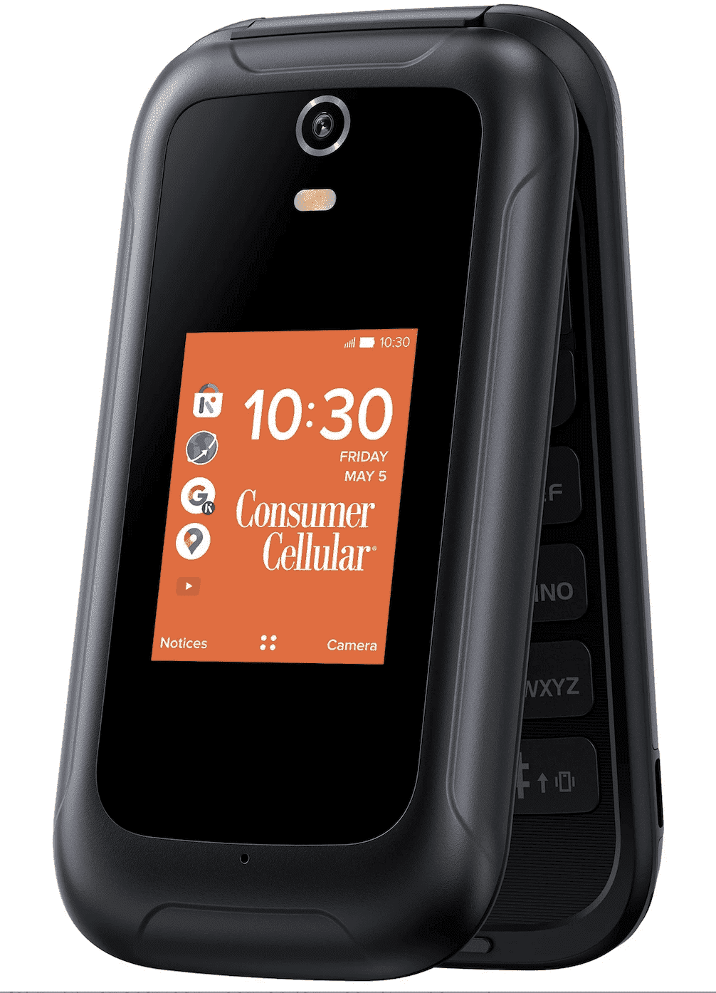 Consumer Cellular Iris, 8GB, Black - Flip Phone [GSM UNLOCKED]