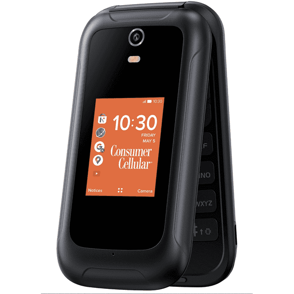 Consumer Cellular Iris, 8GB, Black - Flip Phone [GSM UNLOCKED]