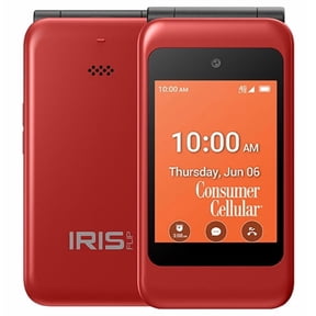 Consumer Cellular Iris Easy Flip, Red