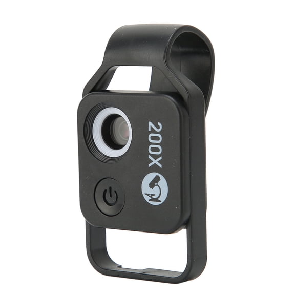 Consumer Electronics 200X Microscope, Mobile Phone Microscope Multi Coating with Clip for Outdoor Photography Black With CPL