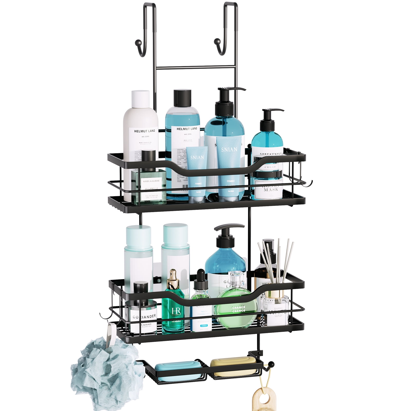 Consumest 3Tier Hanging Shower Caddy Over the Door, Large Capacity