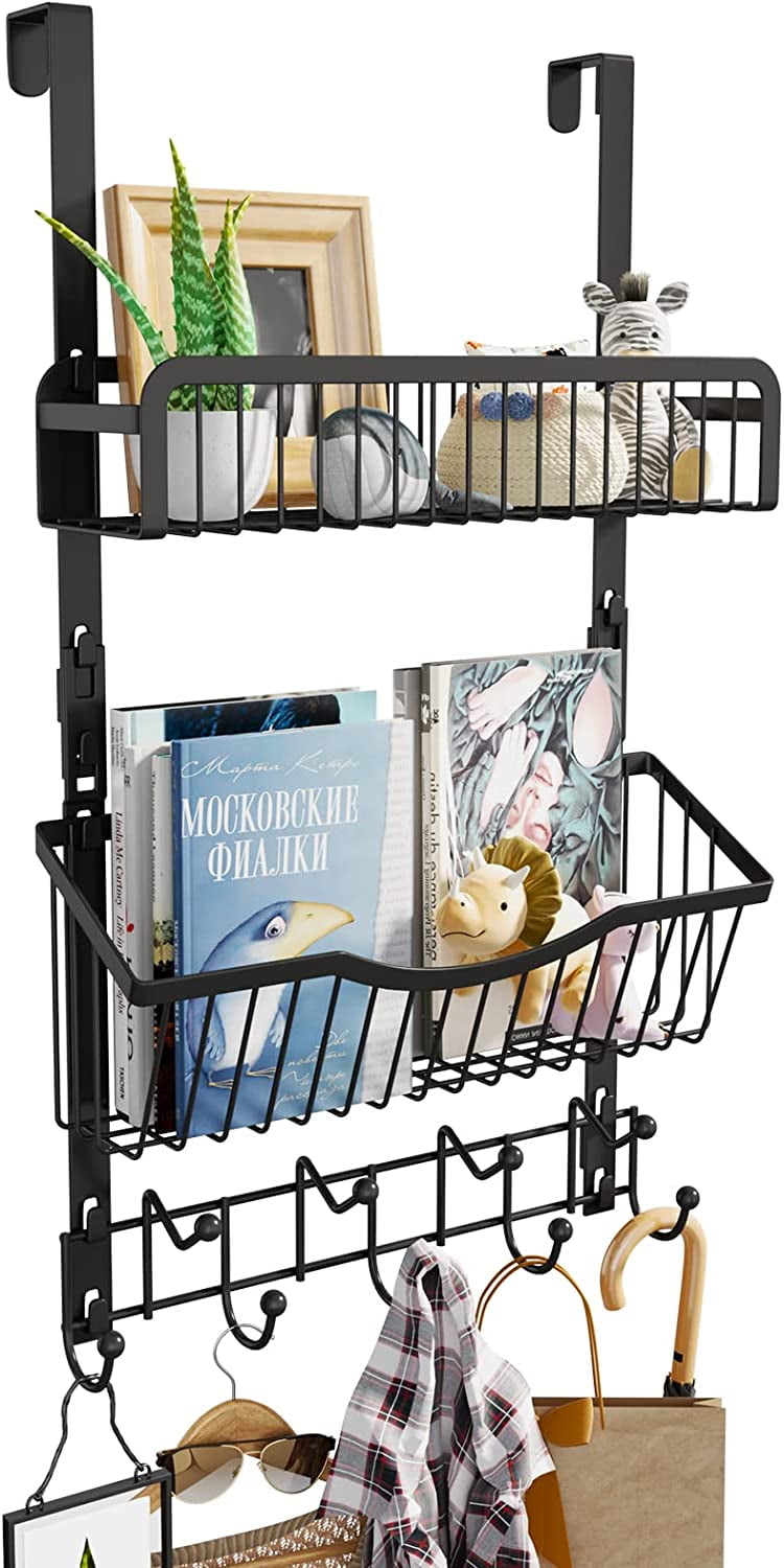 Over the door basket with hooks hotsell