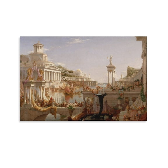 The Consummation of The Empire Thomas Cole Canvas Wall Art Prints Poster Canvas Poster Wall Art Picture Prints Hanging Photo Gift Decor Home Posters Artworks 16x24inch(40x60cm)