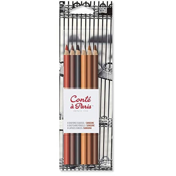 Cont Paris Sketching Pencil - Sanguine (Pack of 6)