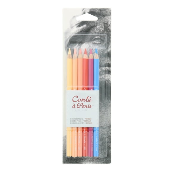 Cont Pastel Pencil Set, Portrait, 6-Colors