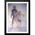 thumbnail image 1 of ContΘ drawing of two back men 28x40 Large Black Wood Framed Print Art by Patrick Devonas, 1 of 2