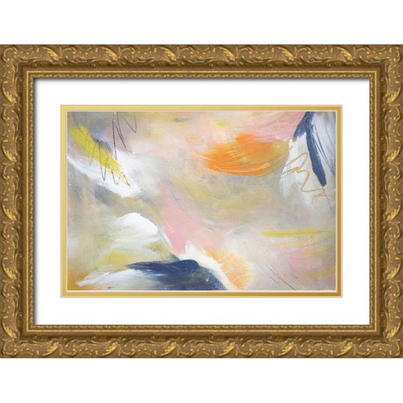 Contacessi, Julia 32x23 Gold Ornate Wood Framed with Double Matting Museum Art Print Titled - Pepper Zest