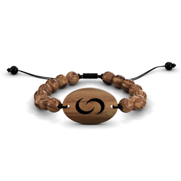 Contact Co. Smart Wooden NFC Bracelet, Sleek Tap Bracelet with Instant App-Free Sharing, Seamless Accessory for Entrepreneurs and More, Beaded