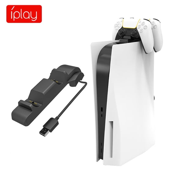 Contact Dual Charging Station for PS5 Controllers - Wireless Fast Charger Dock for DualSense/DualSense Edge, Anti-Slip Base, Overcharge Protection | PS5 Accessories