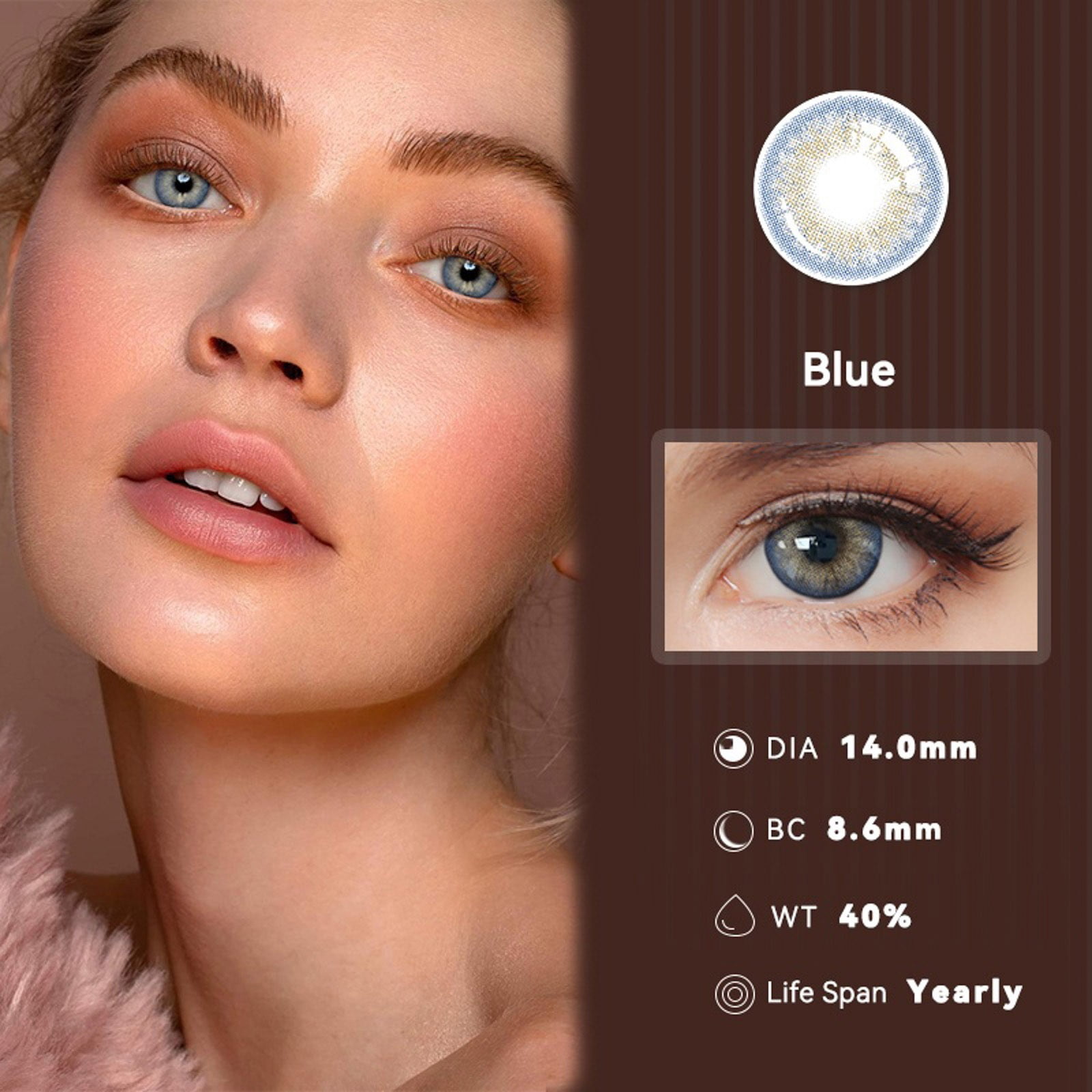 Contact Lens Case 2024 1ml Party Eyes Unique Color Lay A Finger On