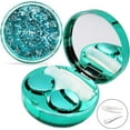 thumbnail image 1 of Contact Lens Case, Cute Travel Size Eye Colored Contacts Lenses Applicator Remover Tool Kit with Mirror Solution Bottle for Daily Outdoor (Green), 1 of 13