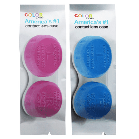 Contact Lens Case, Fresh Wrapped Single Case, Reusable, Recommended Monthly Replacement, Compact, Portable, Easy to Use for Daily Lens Storage, Perfect Travel Accessory, Pink