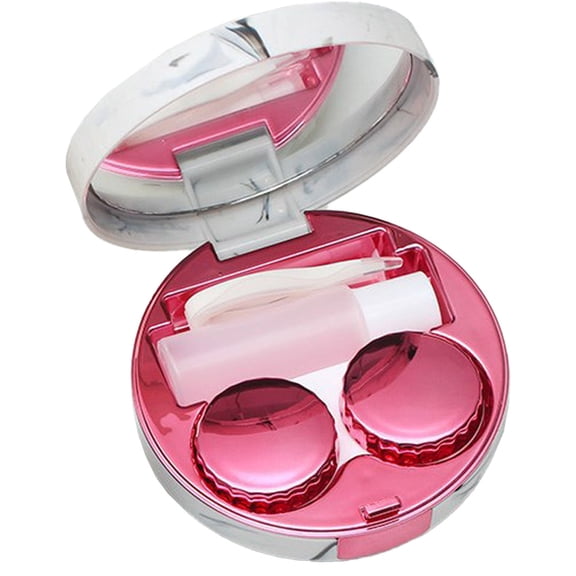 Contact Lens Cases, Travel Contact Lens Box with Mirror Tweezers Remover Tool Solution Bottle for Outdoor Office Daily Use