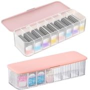 Contact Lens Organizer,Happon Data Cable Storage Box, Disposable Contact Lens Dispenser,Clear Plastic Box for Daily Lens StoragePink