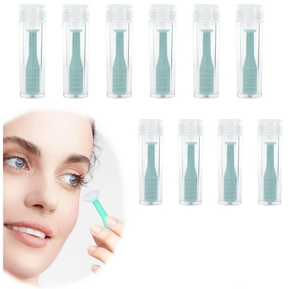 Contact Lens Remover Tool Kit for Daily Use, Safe Odorless Plunger Suction Cup, GIXUSIL Portable Eye Remover Plunger Suction Cup with Lenses Wearing Aids for Short Trip (10 Pcs, Blue)