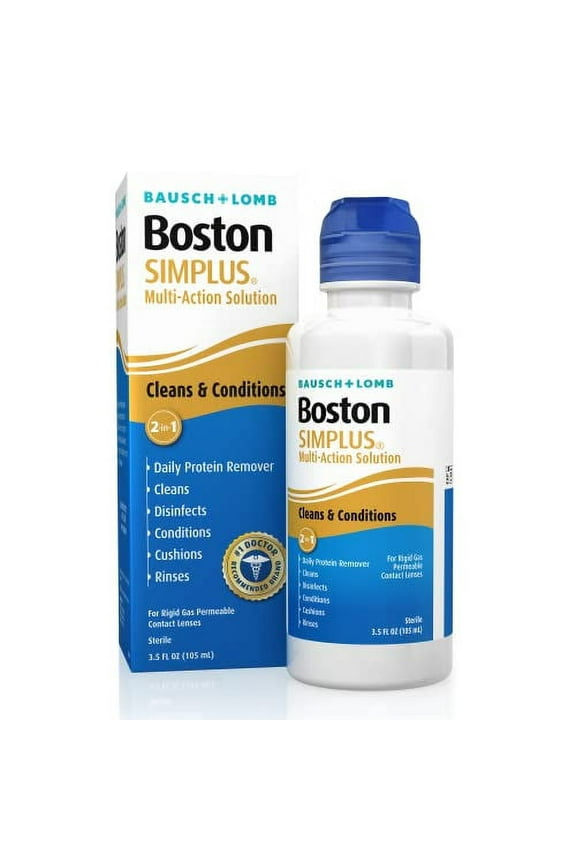 Contact Lens Solution by Boston Simplus, for Gas Permeable Contact Lenses, 3.5 Fl Oz