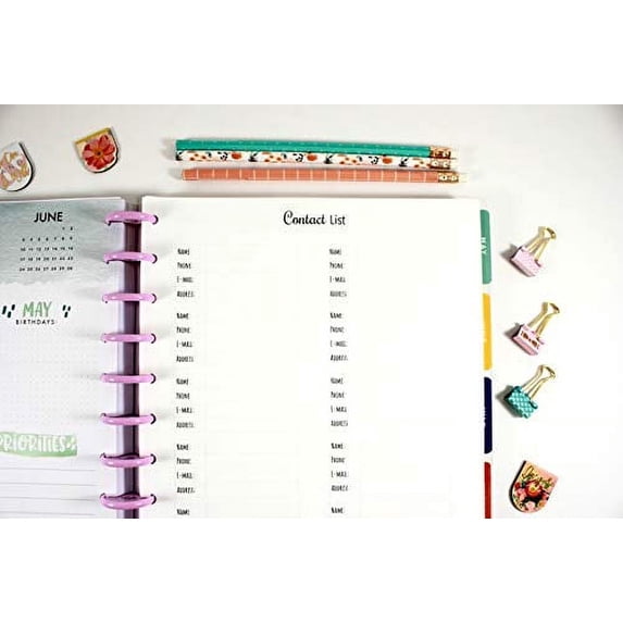 Contact List Inserts for 11 Disc Planners