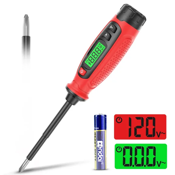 Contact Low Voltage Tester Screwdriver, AC 3V-500V With LCD Alert Display, Live Wire Tester, Wire Breakpoint Finder, Audible Alarm, Portable Electrical Circuit Detector Tool for Home, For DIY, Safety